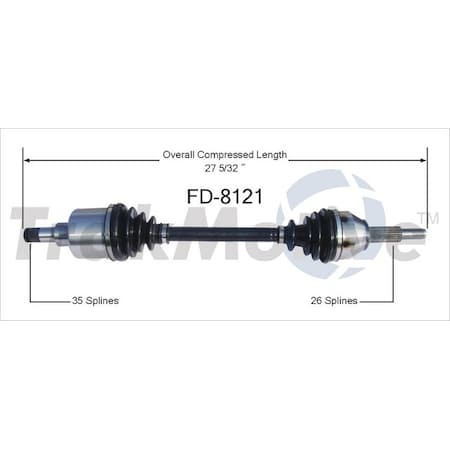 Surtrack Axle Cv Axle Shaft, Fd-8121 FD-8121